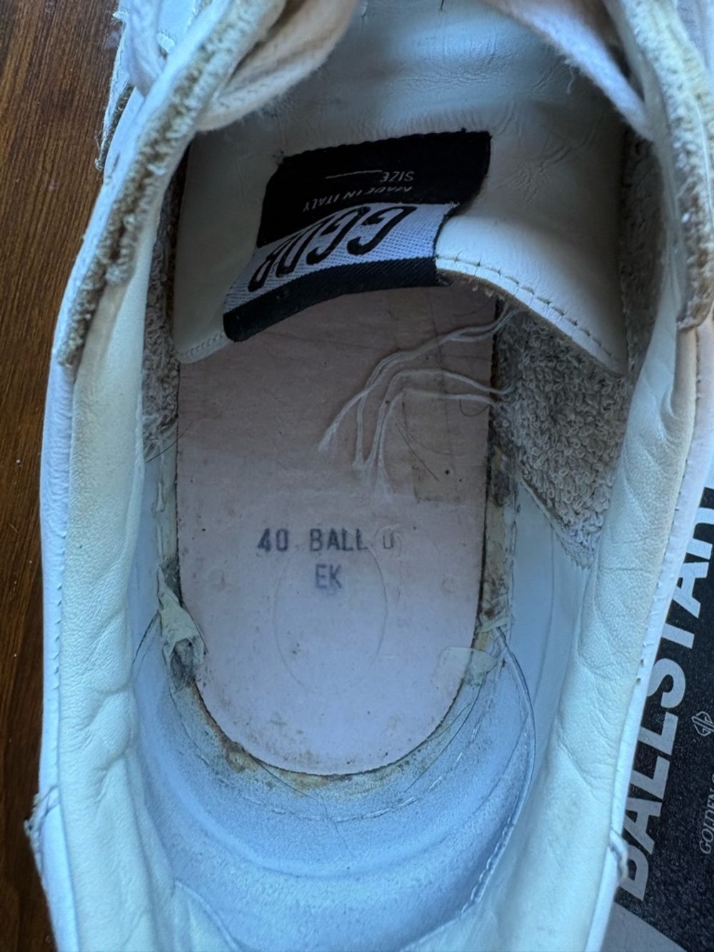 Golden Goose Deluxe Brand GGDB Ball Star Leather Sneakers White EU 40 US 10 W - Picture 8 of 10